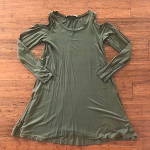 Cold shoulder swing dress